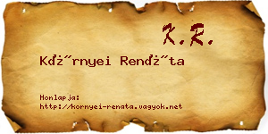Környei Renáta névjegykártya