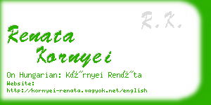 renata kornyei business card